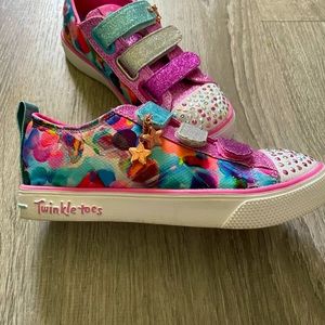 SKECHERS Twinkle Toes Rainbow Bright Sparkle Shoes
